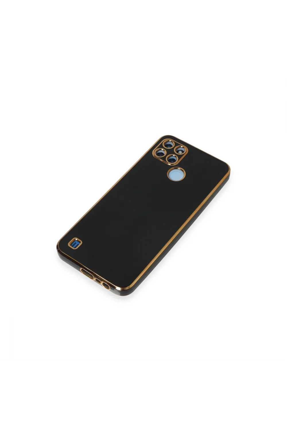 Realme C25y Kılıf Volet Silikon - Siyah
