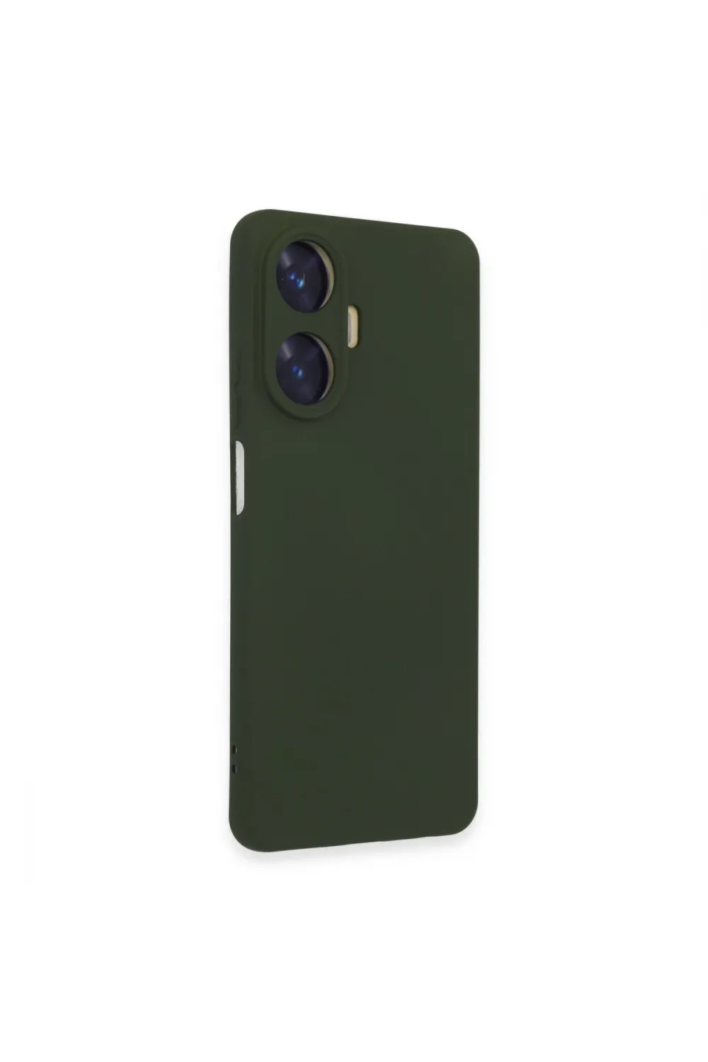 Realme C55 Kılıf Nano İçi Kadife Silikon - Koyu Yeşil