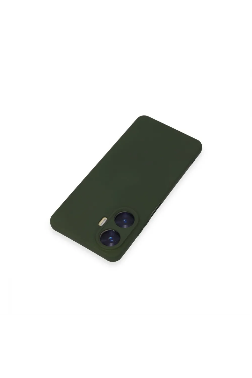 Realme C55 Kılıf Nano İçi Kadife Silikon - Koyu Yeşil