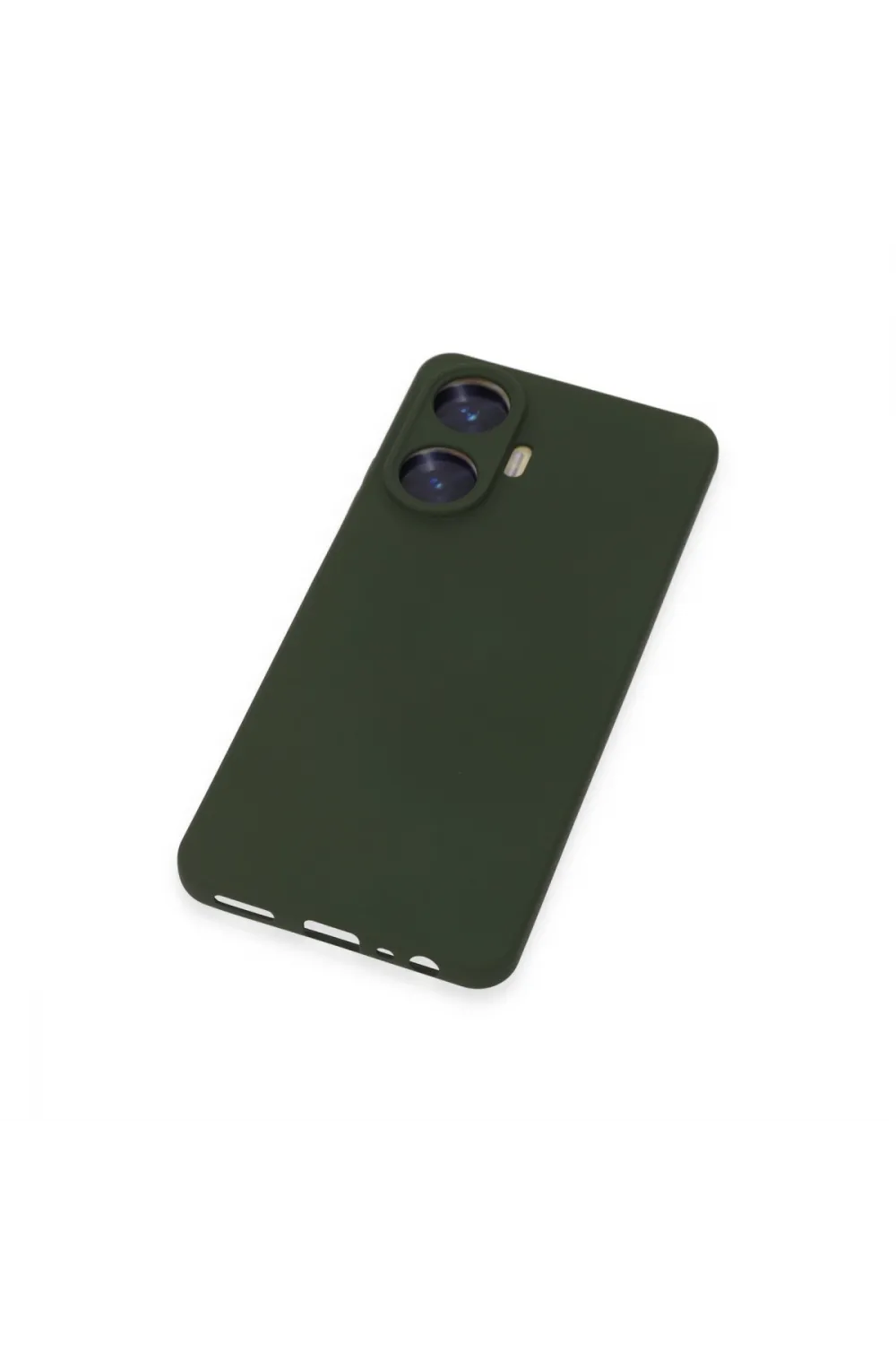 Realme C55 Kılıf Nano İçi Kadife Silikon - Koyu Yeşil