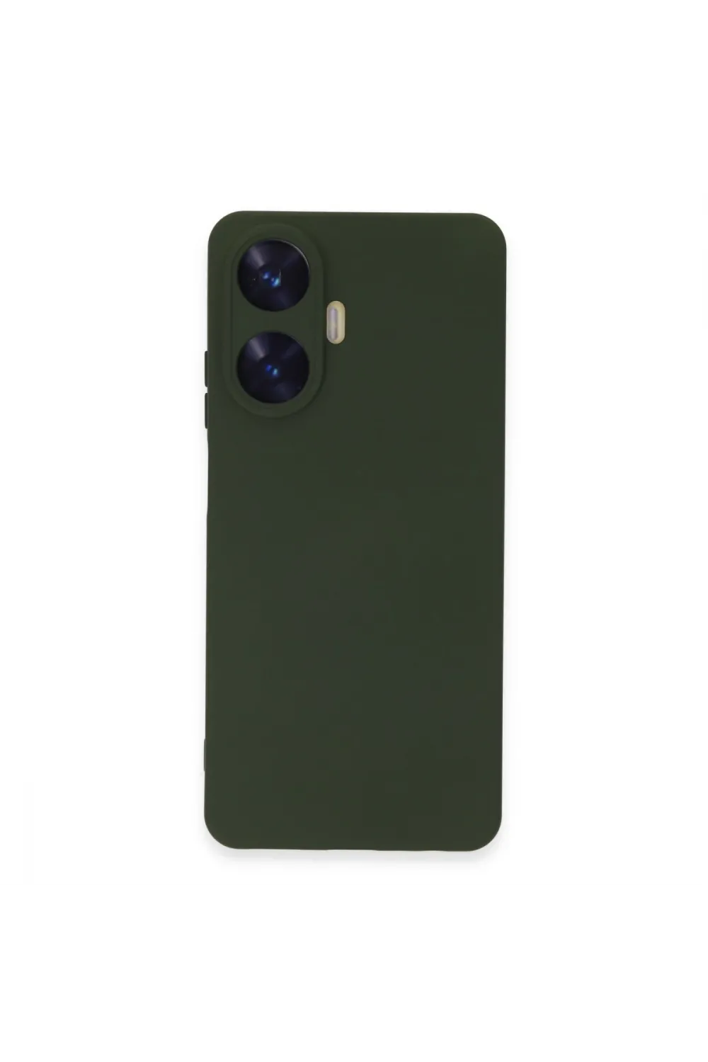 Realme C55 Kılıf Nano İçi Kadife Silikon - Koyu Yeşil