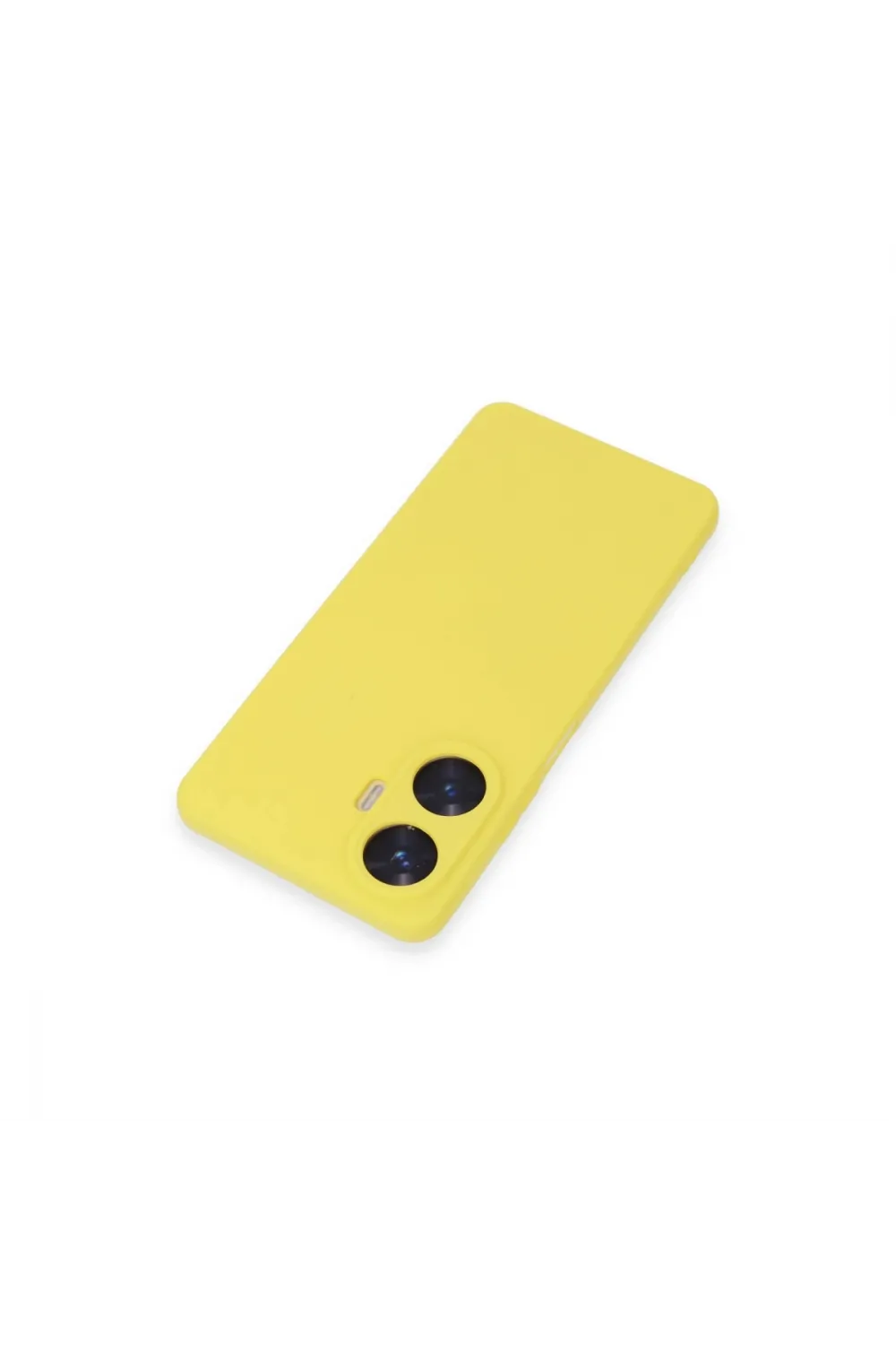 Realme C55 Kılıf Nano İçi Kadife Silikon - Sarı