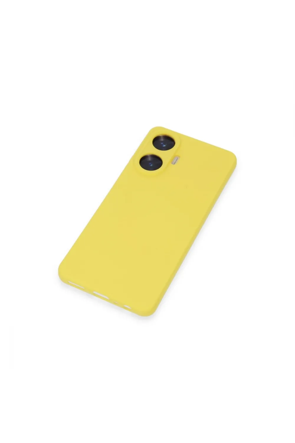 Realme C55 Kılıf Nano İçi Kadife Silikon - Sarı