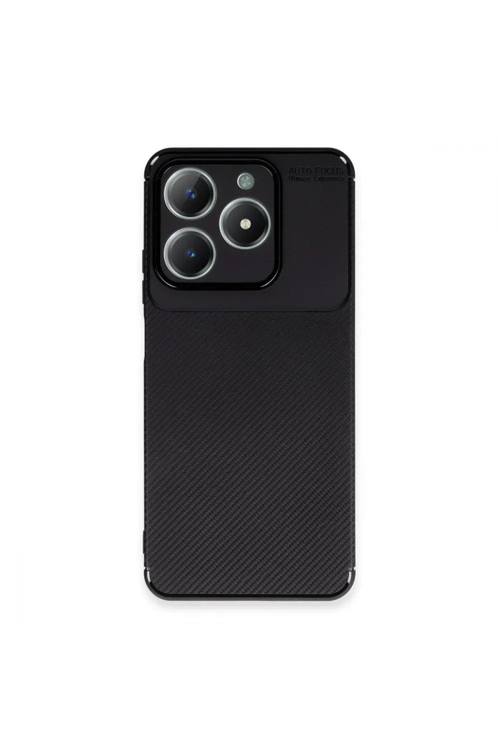 Realme C61 Kılıf Auto Focus Karbon Kapak - Siyah
