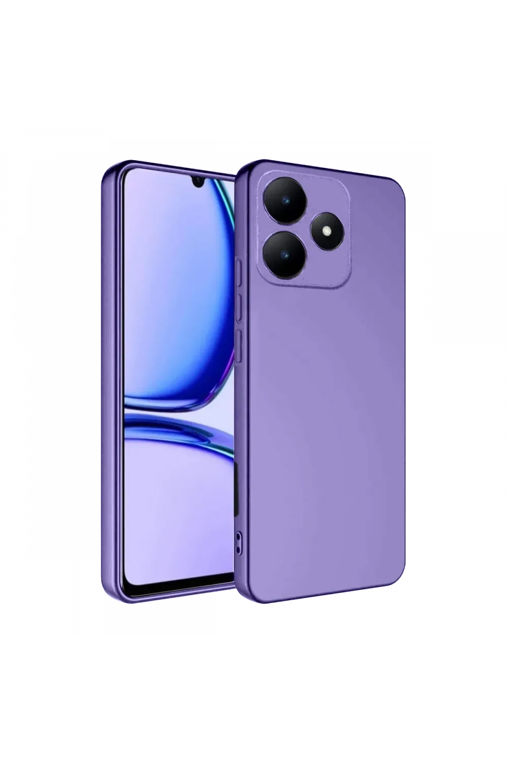 Realme C61 Kılıf First Silikon - Lila