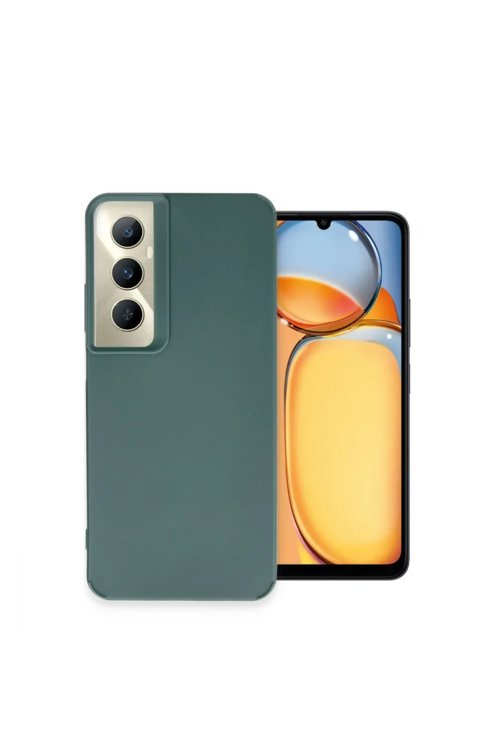 Realme C65 Kılıf Petro Silikon - Koyu Yeşil