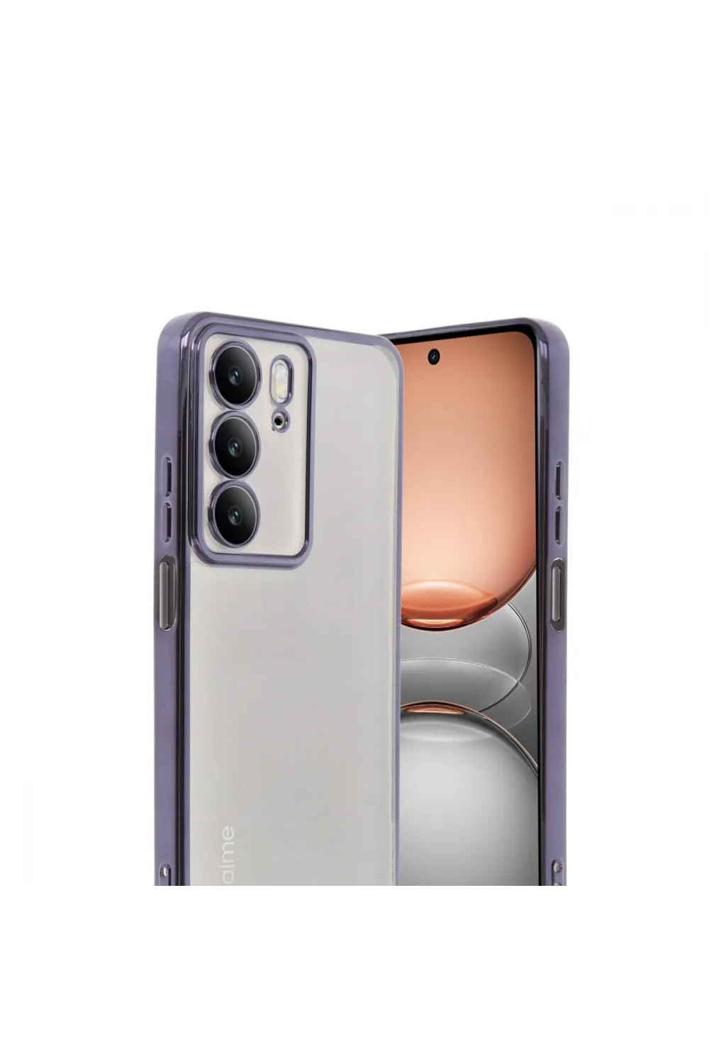 Realme C75 4g Kılıf Razer Lensli Silikon - Mor