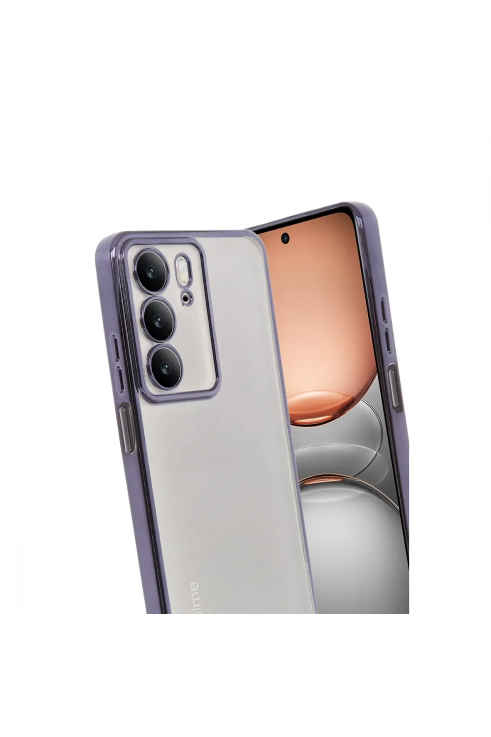 Realme C75 4g Kılıf Razer Lensli Silikon - Mor