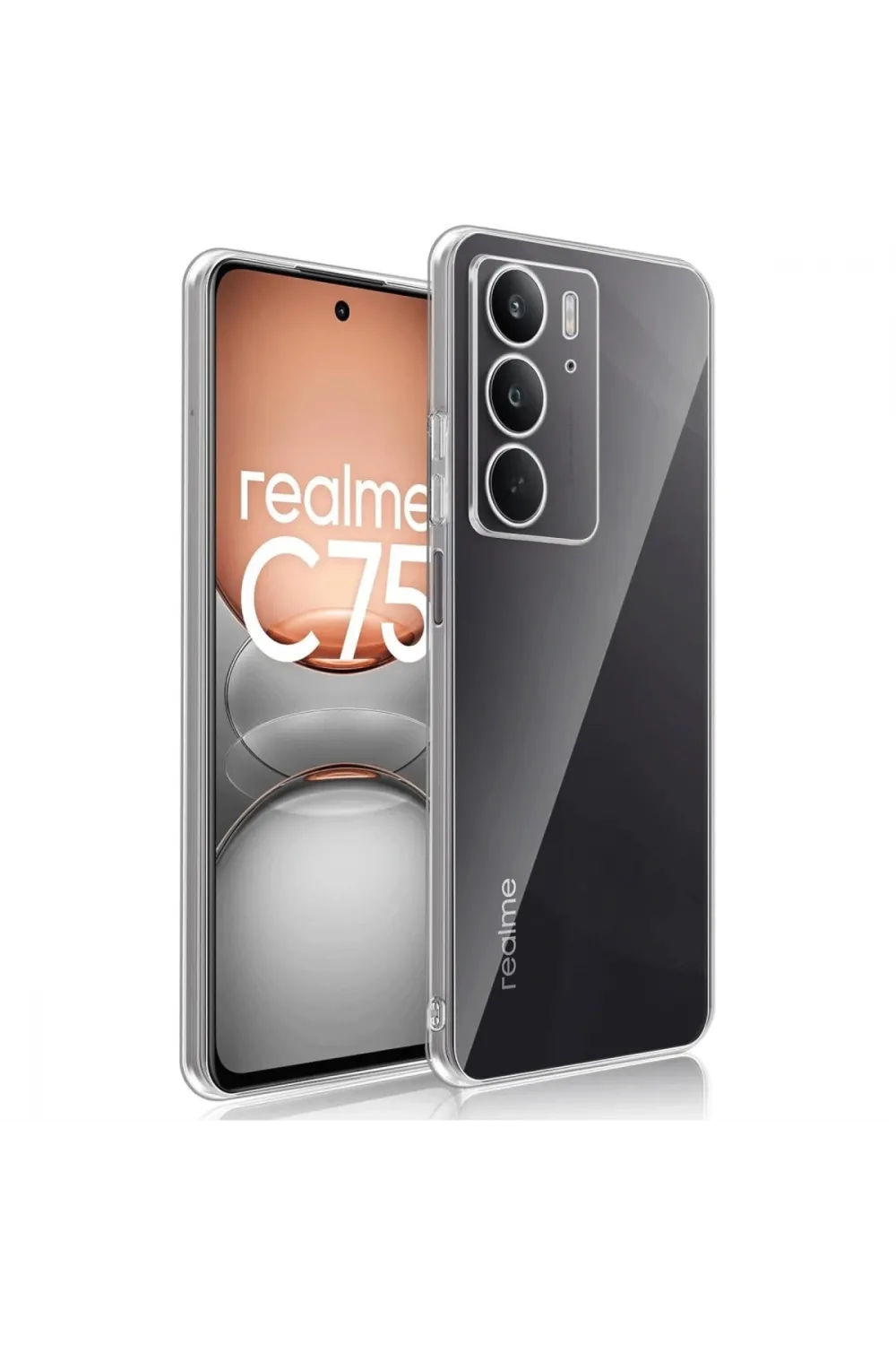 Realme C75 Kılıf Lüx Şeffaf Silikon