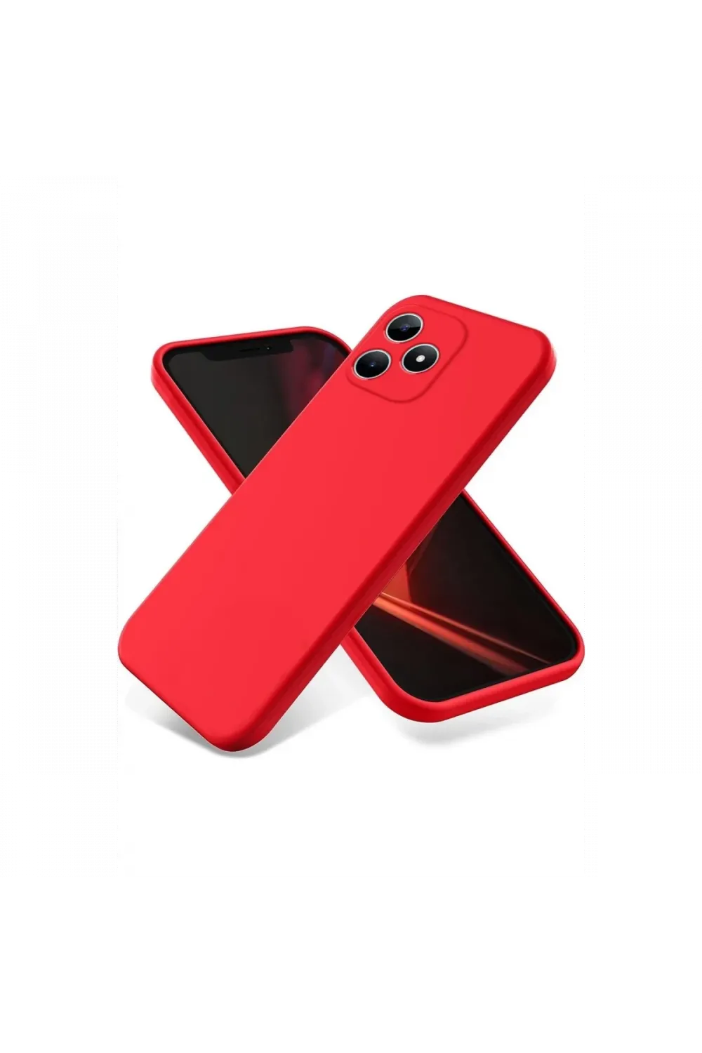 Realme Note 50 4G Kılıf First Silikon - Kırmızı