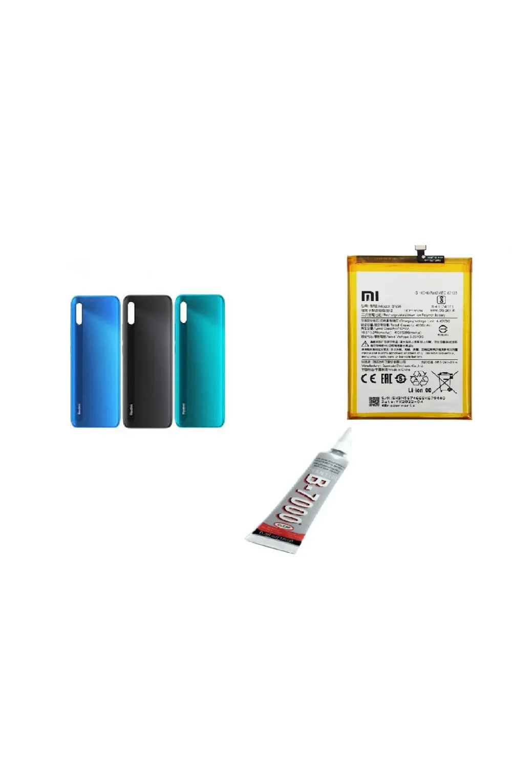 Redmi 9A Arka Batarya Kapağı ,batarya Ve B7000 Yap