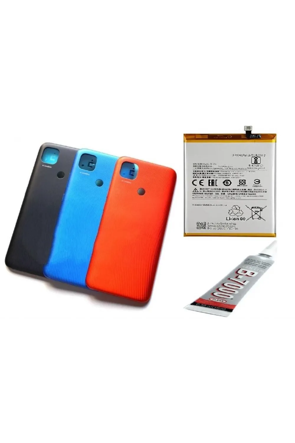 Redmi 9C Arka Batarya Kapağı ,batarya Ve B7000 Yap
