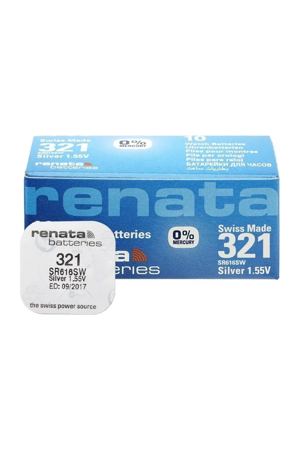 Renata 321 Sr616sw 1.55v Alkalin Saat Pili 10 Adet