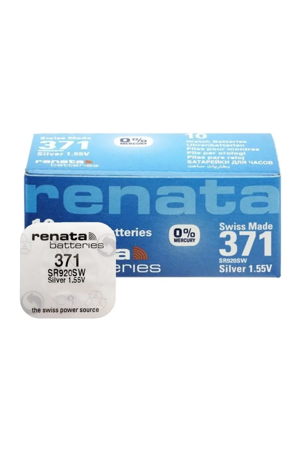 Renata 371 Sr920sw 1.55v Alkalin Saat Pili 10 Adet