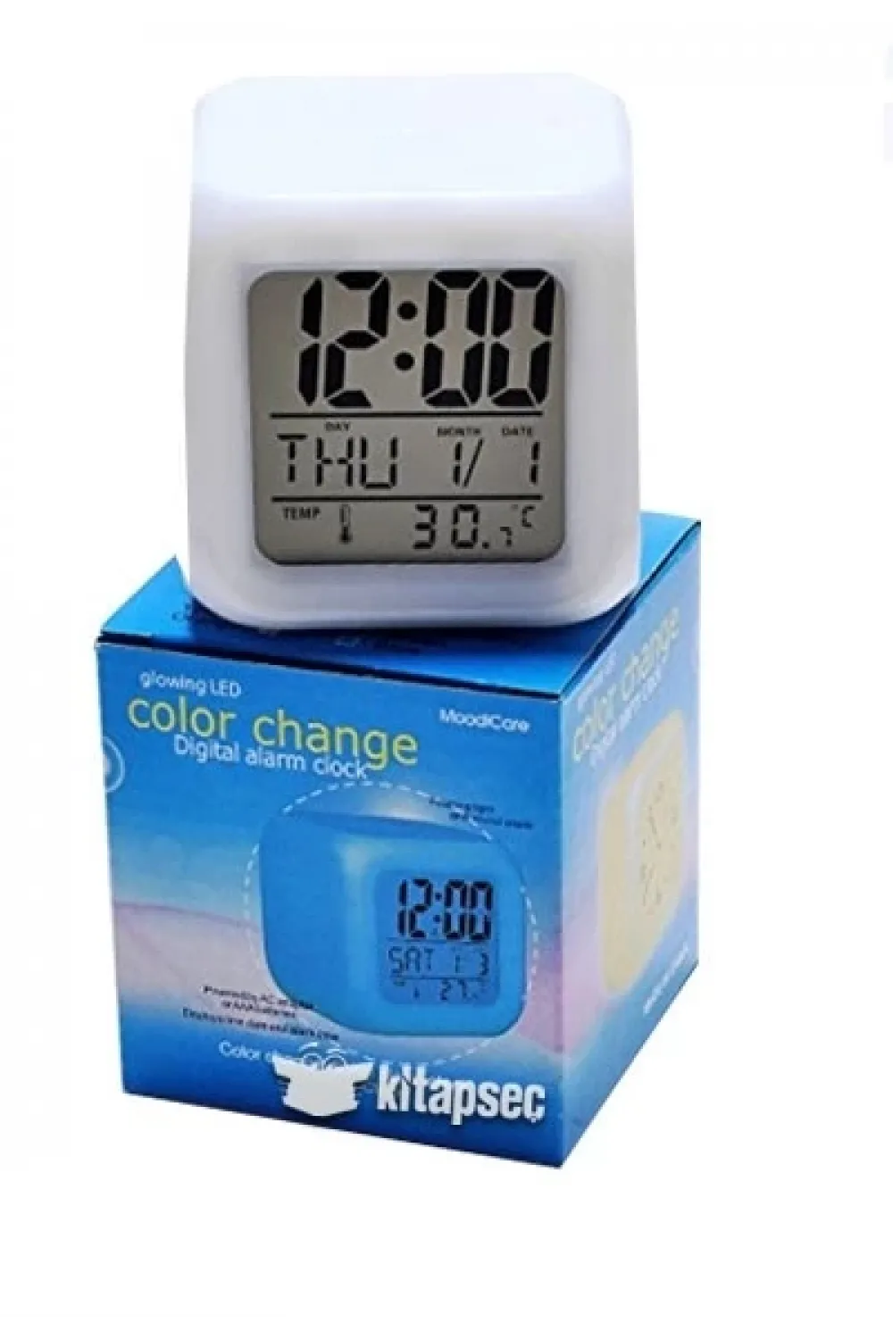 Renk Değiştiren Dijital Alarm Küp Saat