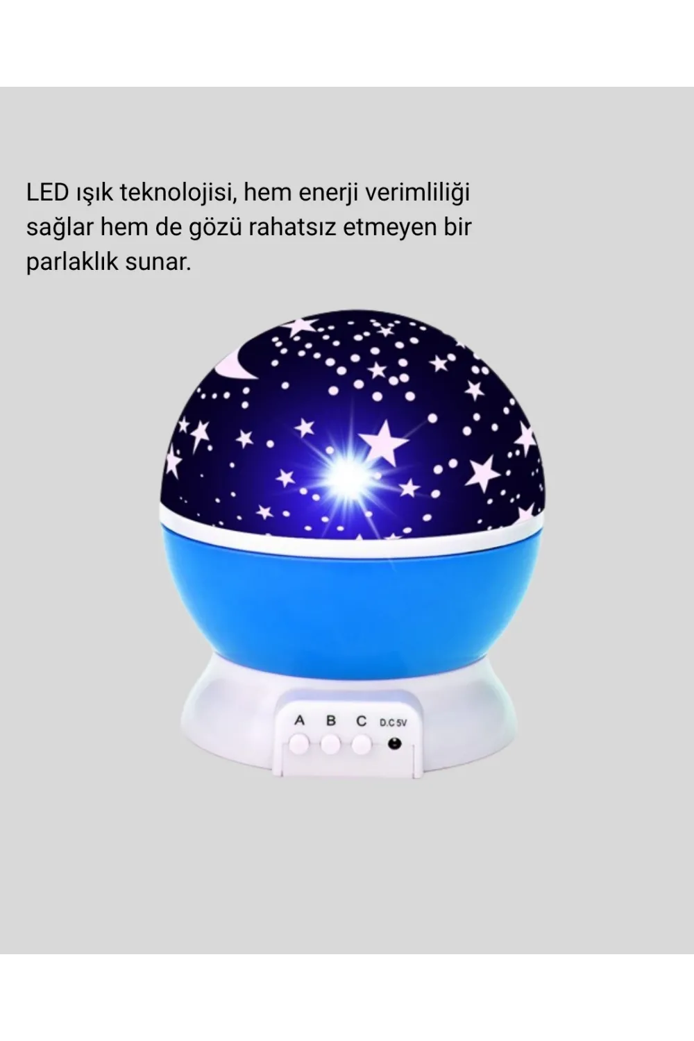 Renkli Led Gece Lambası 6 Işık Modlu Çocuk Odası Atmosfer Aydınlatma