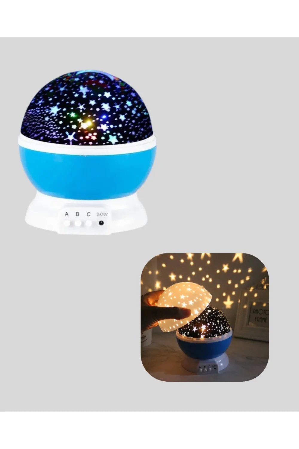Renkli Led Gece Lambası 6 Işık Modlu Çocuk Odası Atmosfer Aydınlatma