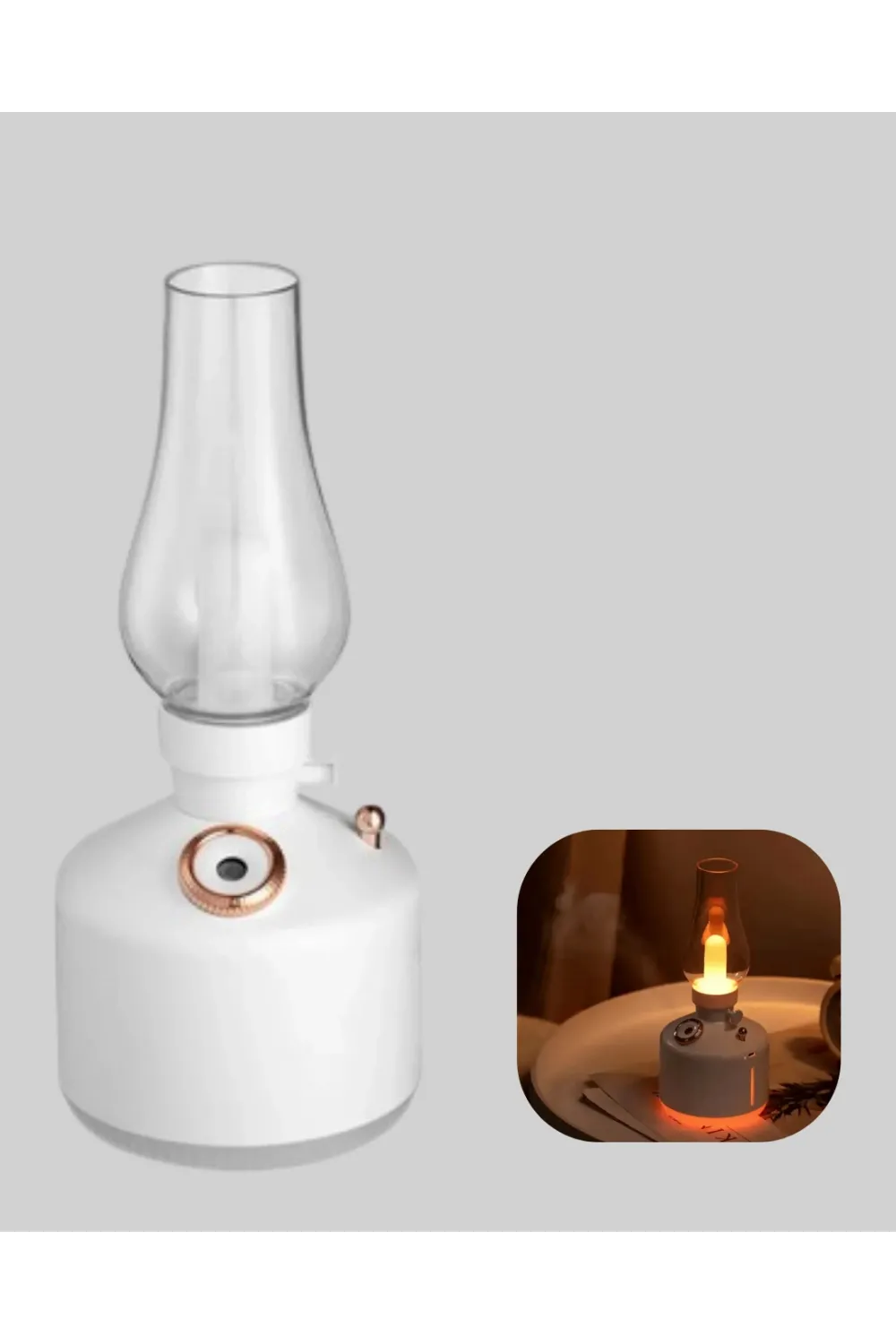 Renkli Led Işıklı Retro Gaz Lambası Aroma Terapi Mist Maker