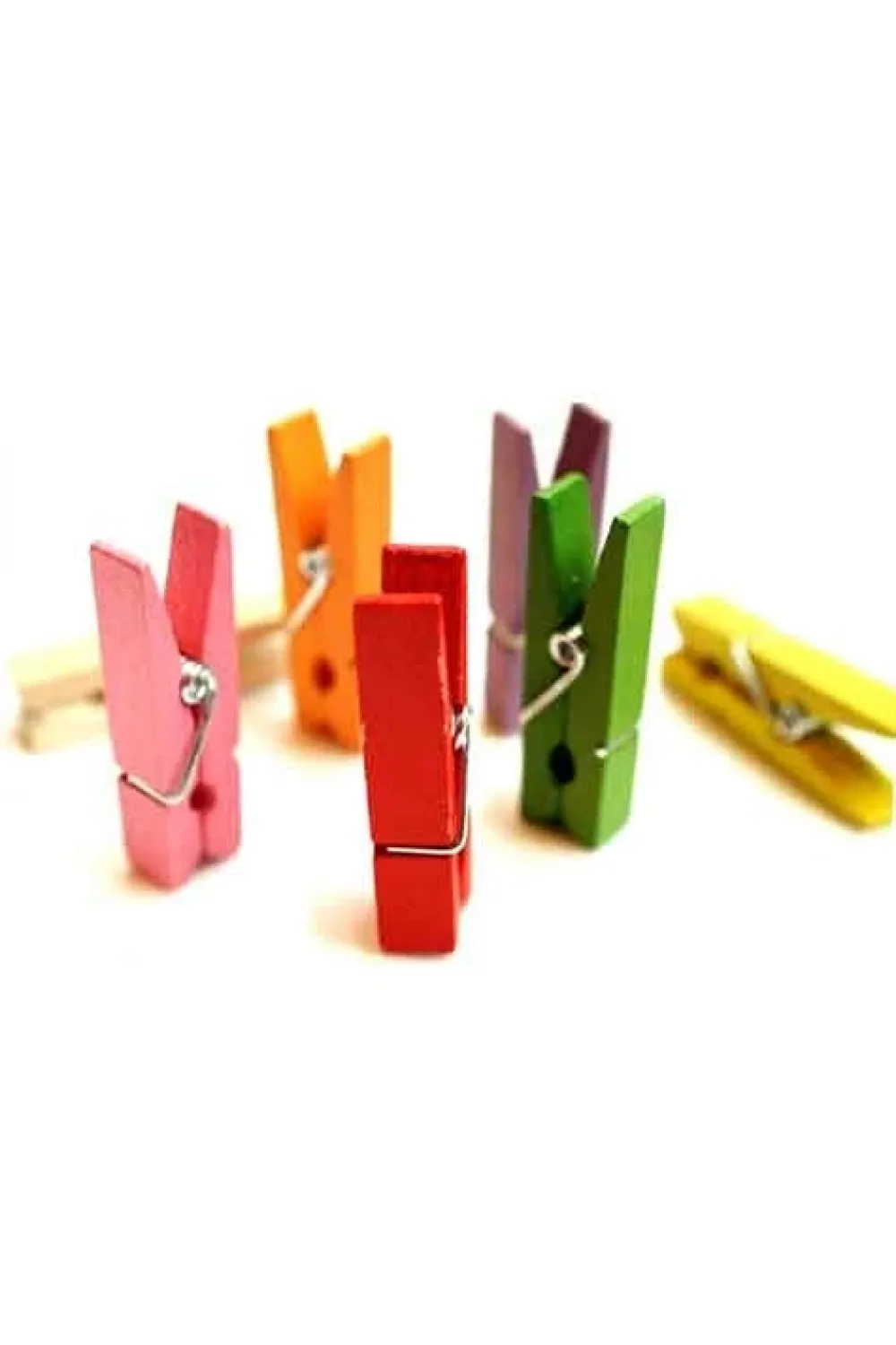 Renkli Mini Ahşap Mandal