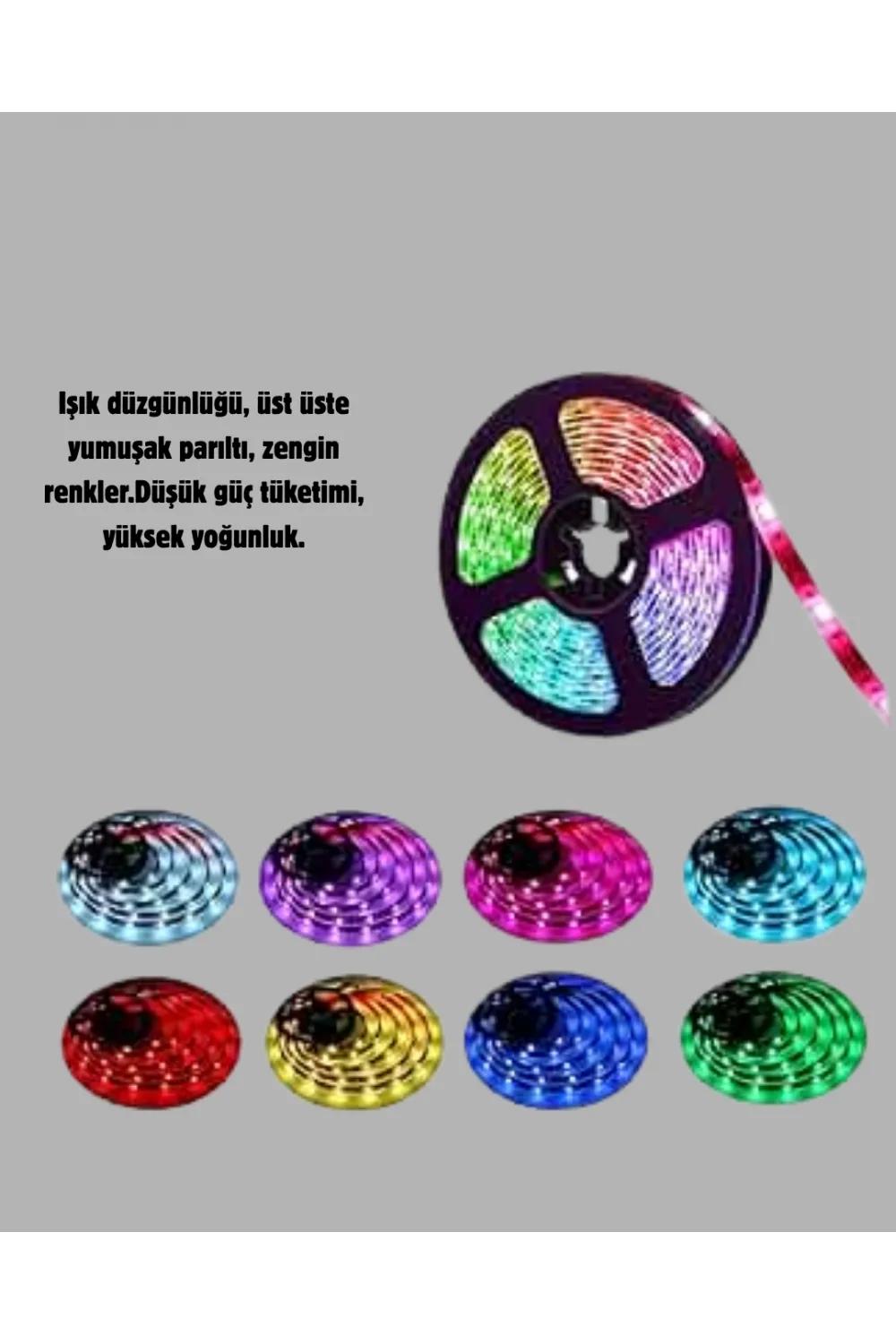 Renkli Smart Led Şerit – Suya Dayanıklı, Esnek, Enerji Tasarruflu