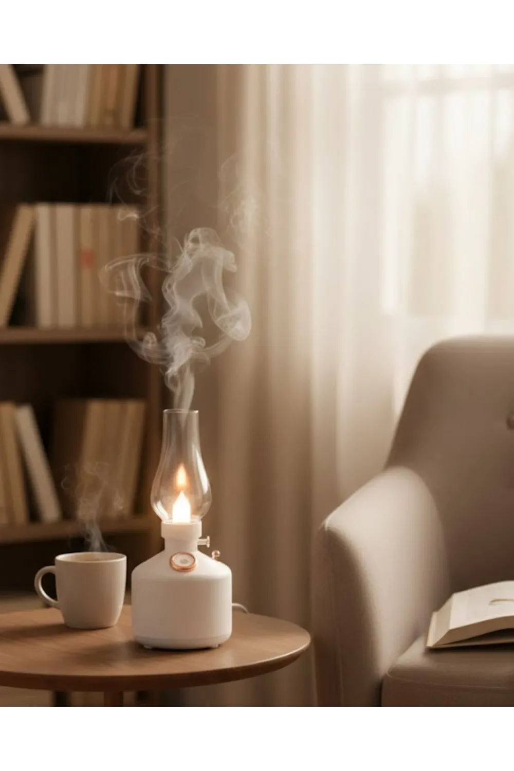 Retro Led Işıklı 1200 Mah Şarjlı Aroma Difüzörü 280 Ml Su Kapasiteli