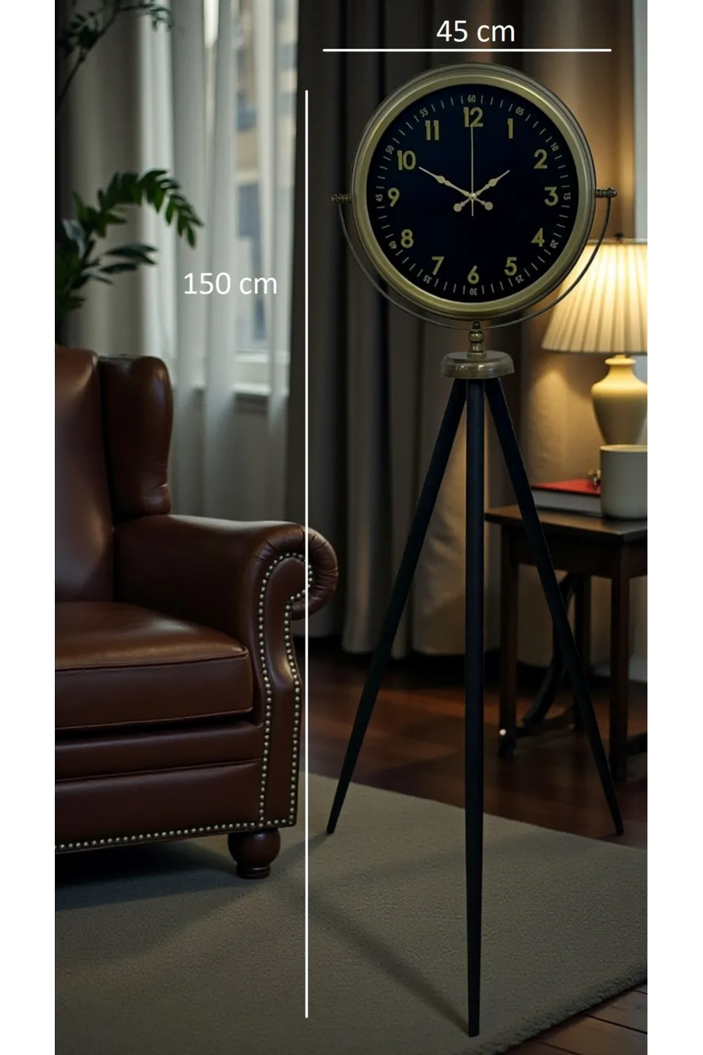 Retro Luxury Tripod Ayaklı Saat