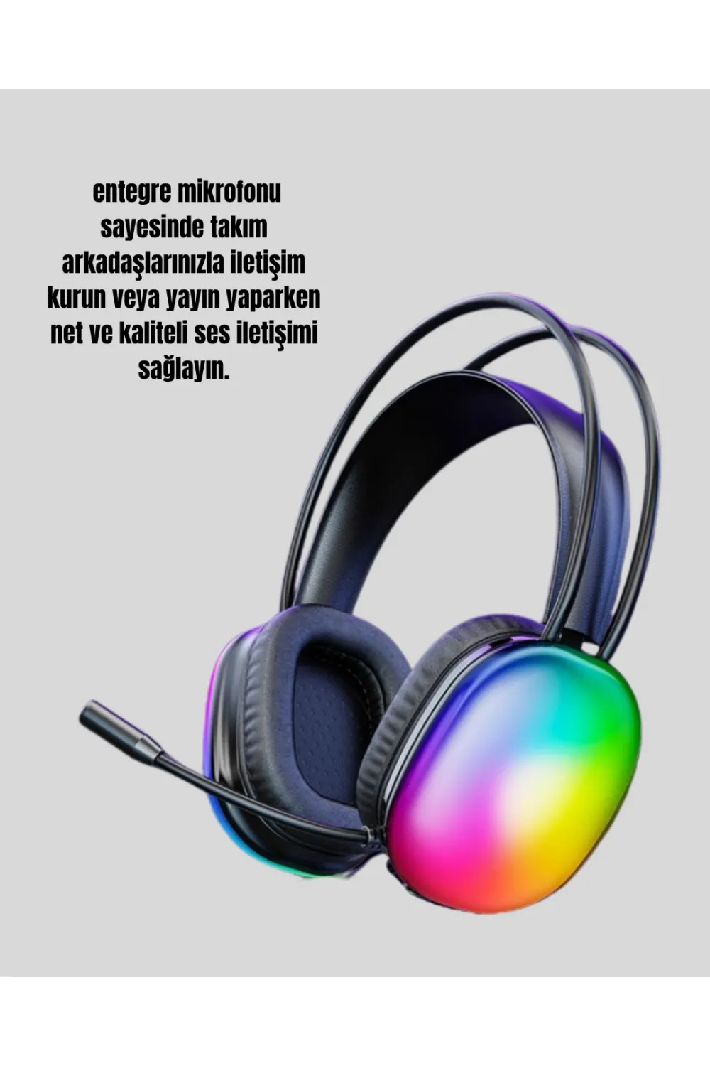 Rgb Aydınlatmalı Kablosuz Bluetooth Oyuncu Kulaklığı