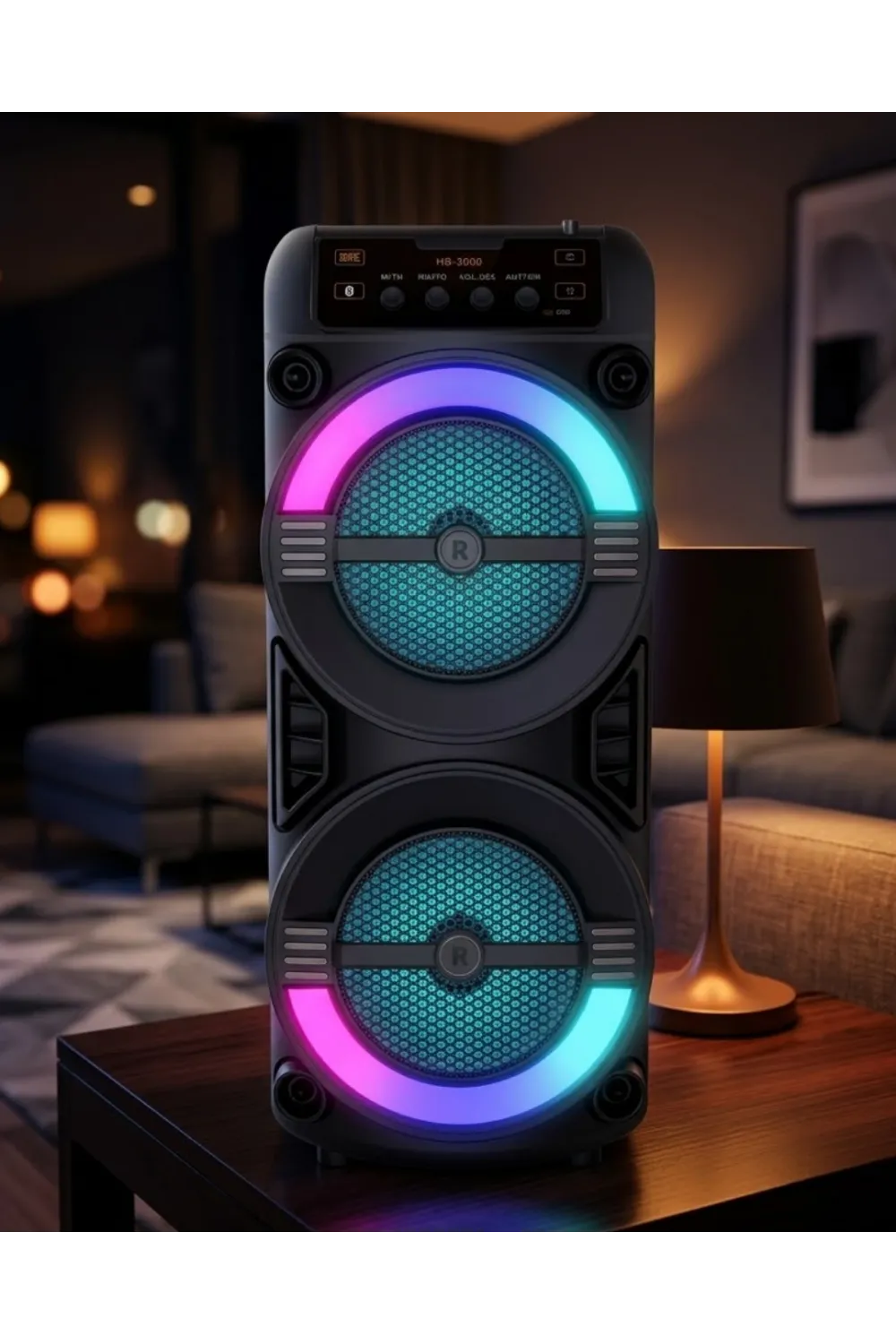 Rgb Işıklı Bluetooth Hoparlör Kablosuz Taşınabilir Stereo Speaker