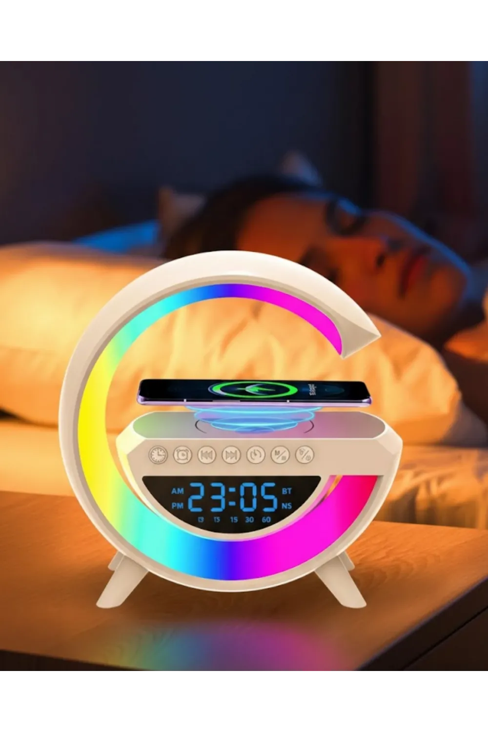 Rgb Işıklı Kablosuz Hoparlör Bluetooth Usb Fm Tf Kart Destekli