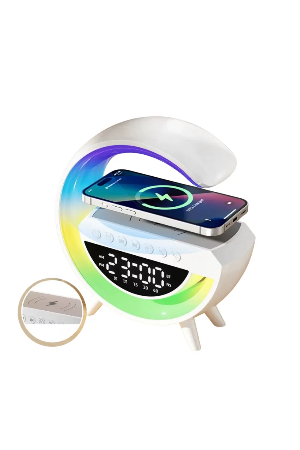 Rgb Işıklı Kablosuz Hoparlör Bluetooth Usb Fm Tf Kart Destekli