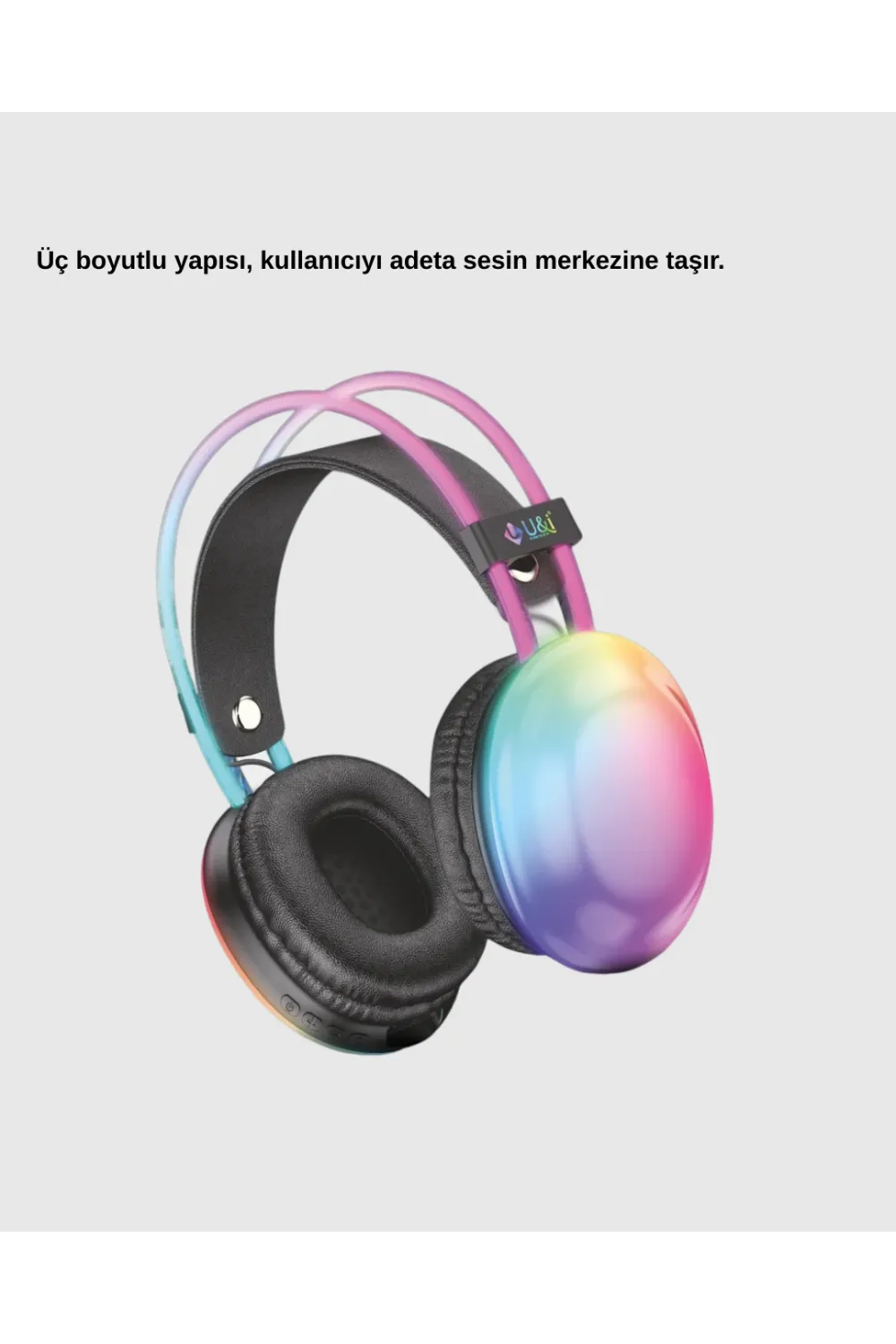Rgb Işıklı Kablosuz Kulaklık Bluetooth 5.3 800mah Ergonomik Ipx4 Dayanıklı