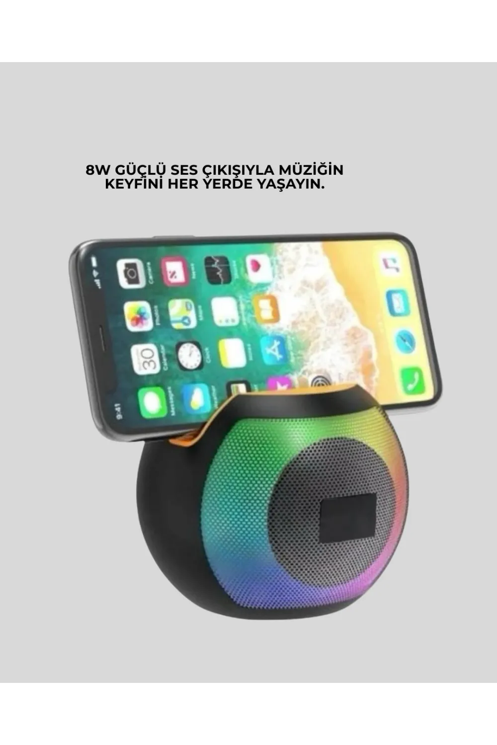 Rgb Işıklı Taşınabilir Kablosuz Bluetooth Hoparlör