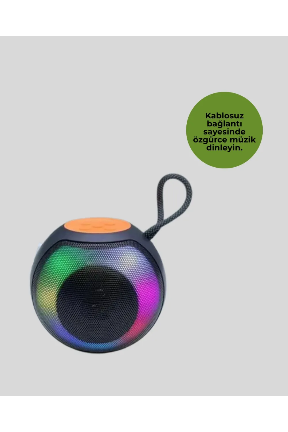Rgb Işıklı Taşınabilir Kablosuz Bluetooth Hoparlör