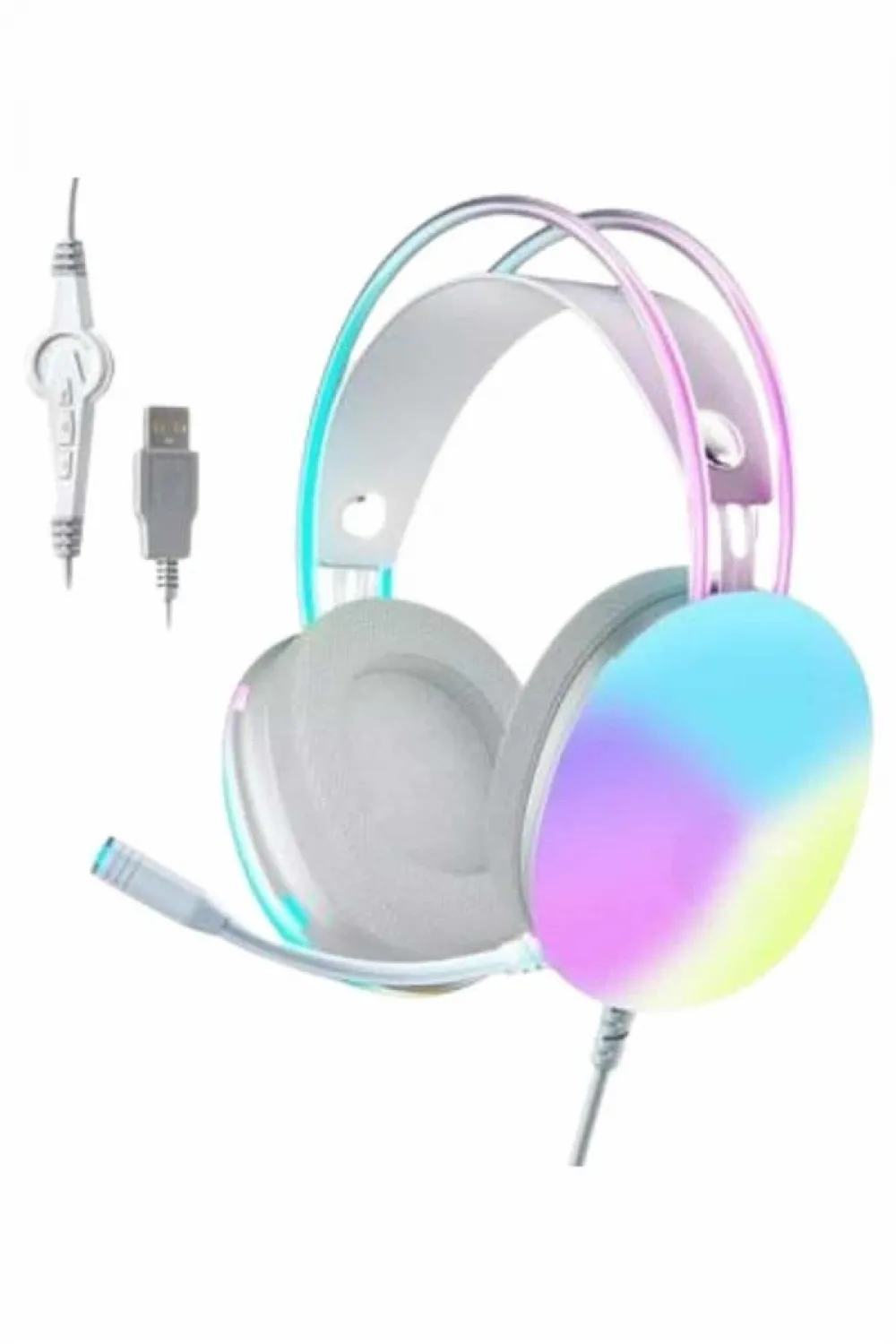 Rgb Işıklı Yüksek Ses Kaliteli Kablosuz Kulak Üstü Bluetooth Kulaklık