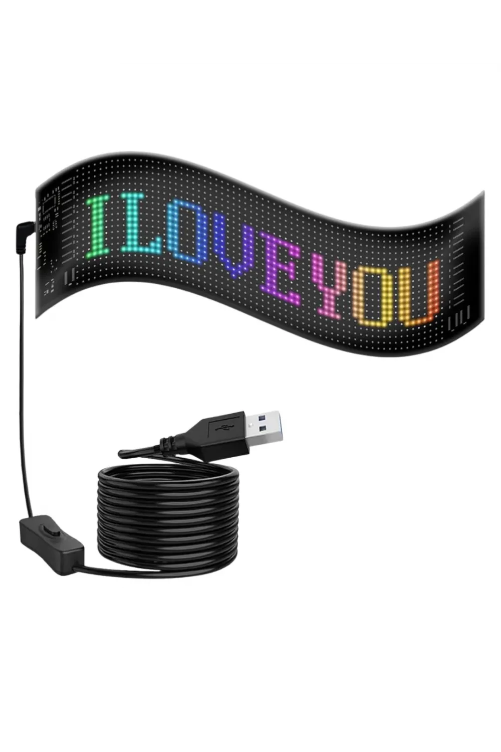 Rgb Kayan Yazı Led Panel Telefon Kontrollü Animasyonlu Akıllı Ekran