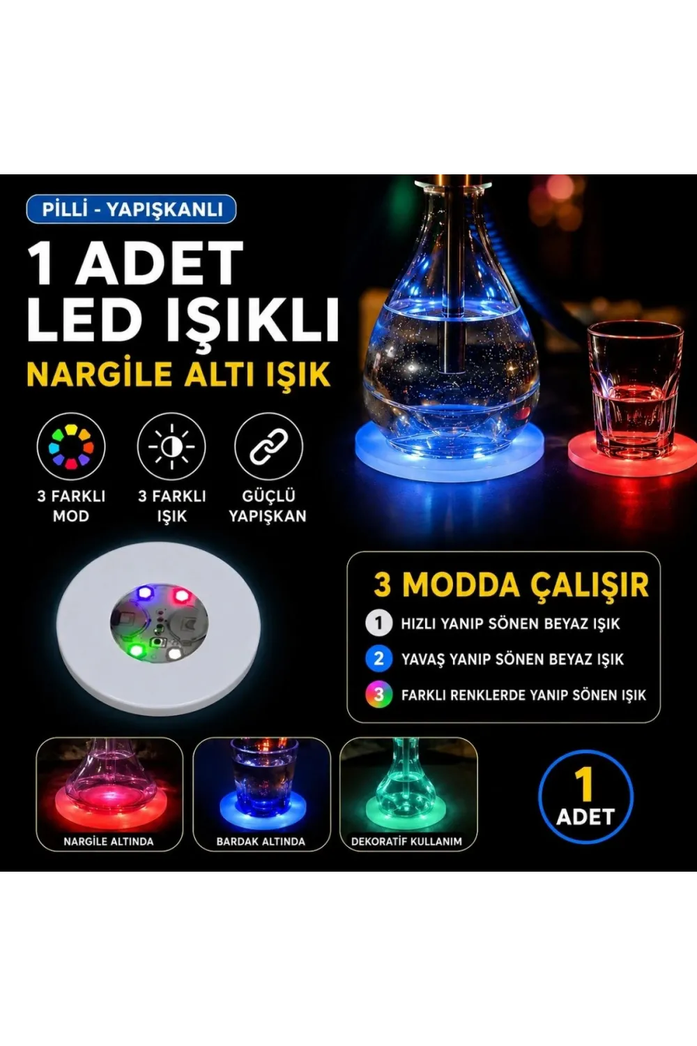 Rgb Led  Altı Işık 1 Adet
