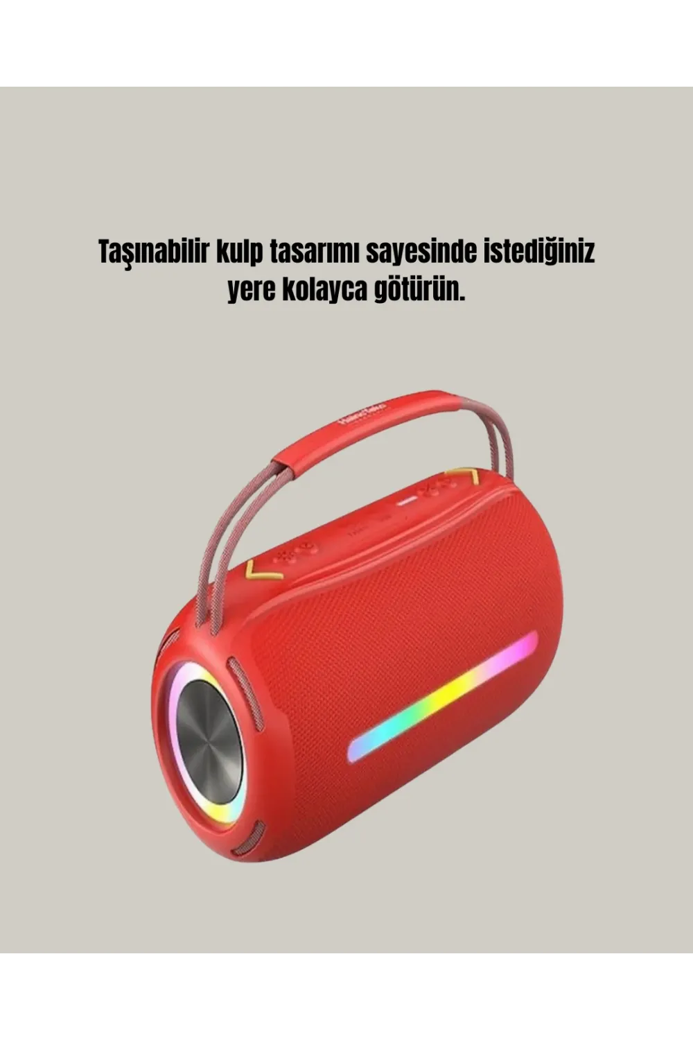 Rgb Led Işıklı 20w Taşınabilir Hoparlör Bluetooth 5.3 + Type-c Şarj