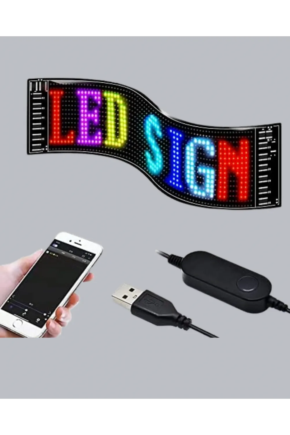 Rgb Led Panel – Usb Güç Girişli, Gıf Ve Yazı Gösterimli Akıllı Ekran