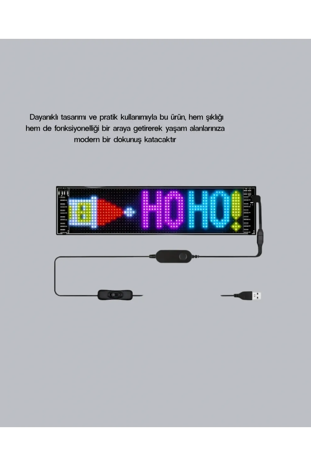 Rgb Led Panel – Usb Güç Girişli, Gıf Ve Yazı Gösterimli Akıllı Ekran