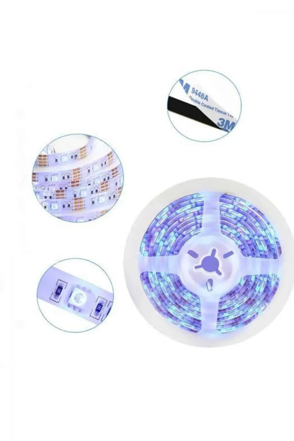 Rgb Şerit Led 10 Metre Led Işık Kumanda İle Kontrol Rgb