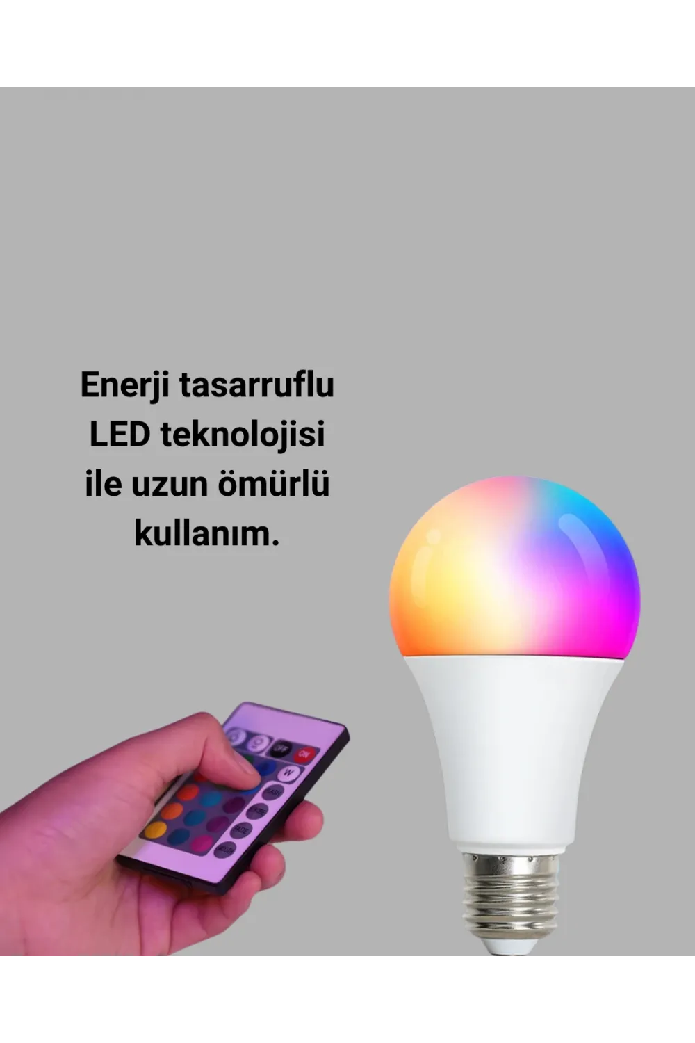Rgb Uzaktan Kumandalı Led Ampul 16 Renk A Kalite 2025 Model Orijinal