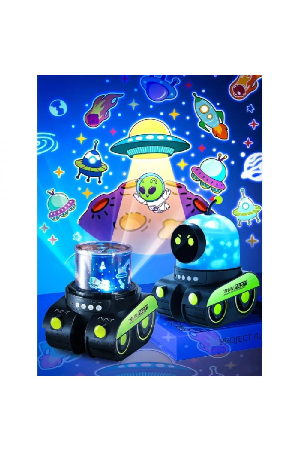 Robot Tasarımlı Projektör Gece Lambası