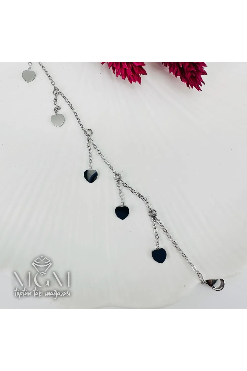 Rodyum Çelik Bileklikler 16+5 Cm Uzatma Payı - Kbl0123