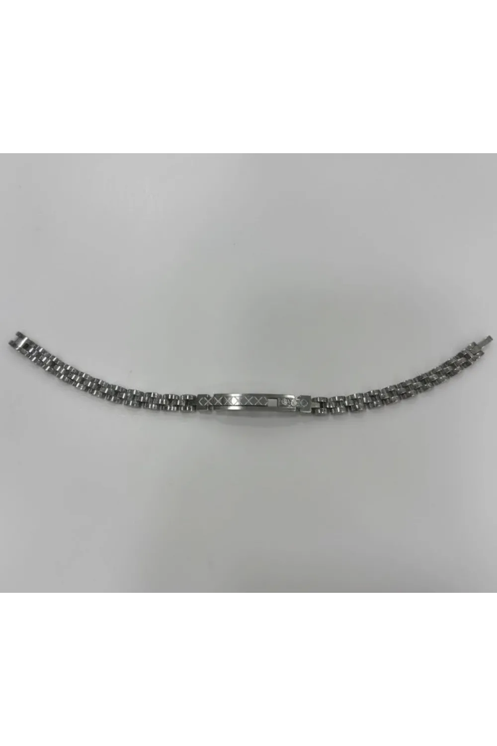 Rodyum Çelik  Erkek Çelik Bileklik Boy 21.5 Cm / En 0.6 Mm  - Ebl0042