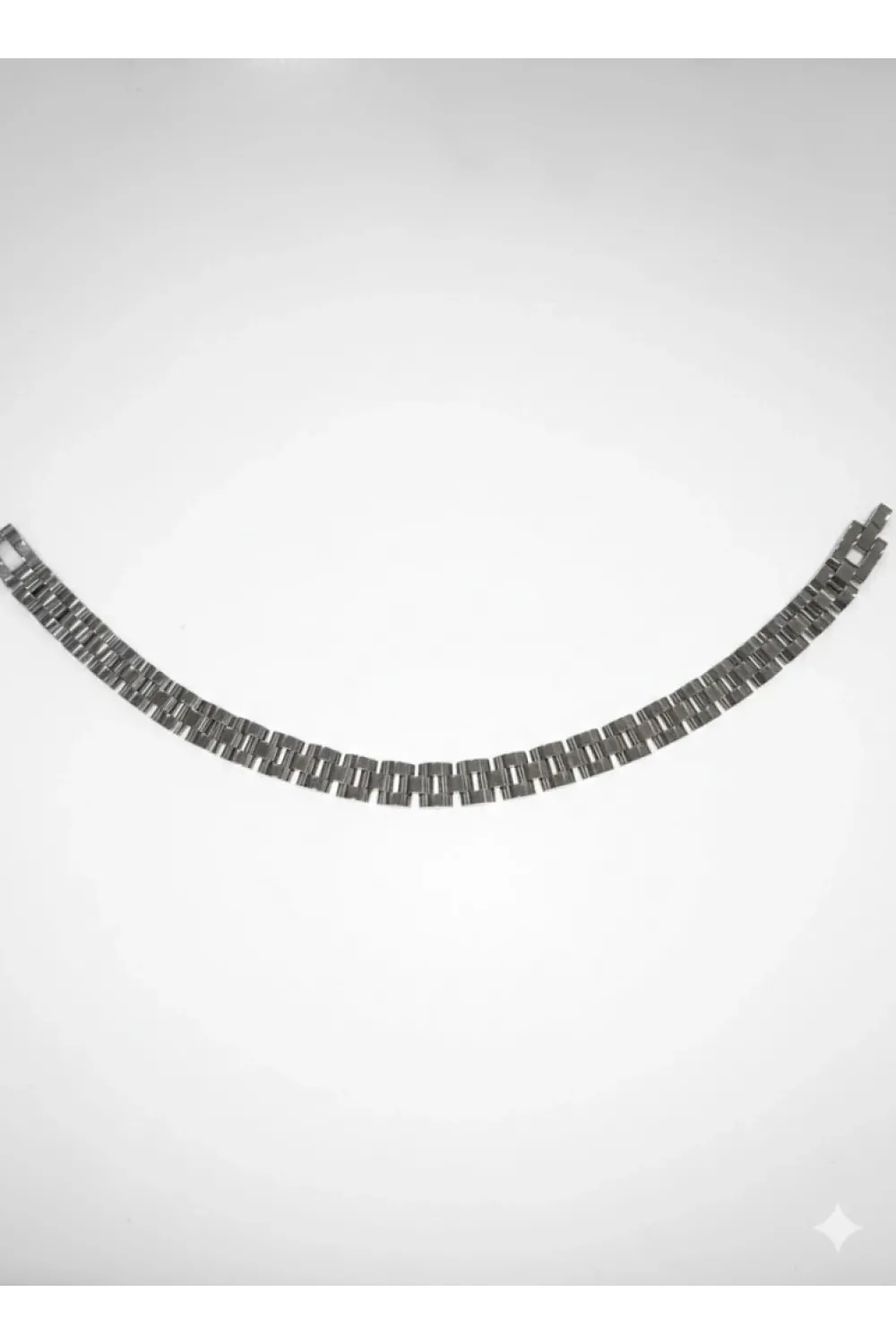 Rodyum Çelik  Erkek Çelik Bileklik Boy 21.5 Cm / En 0.8 Mm  - Ebl0041