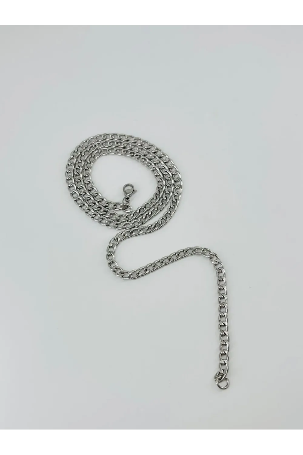 Rodyum Çelik Erkek Kolye 60 Cm - Ekl0001