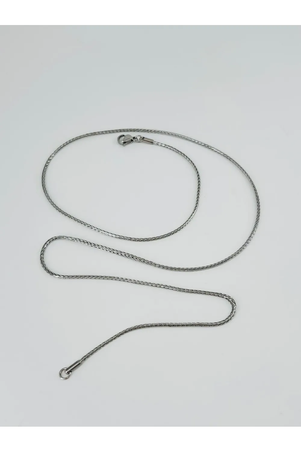 Rodyum Çelik Erkek Kolye 60 Cm - Ekl0004