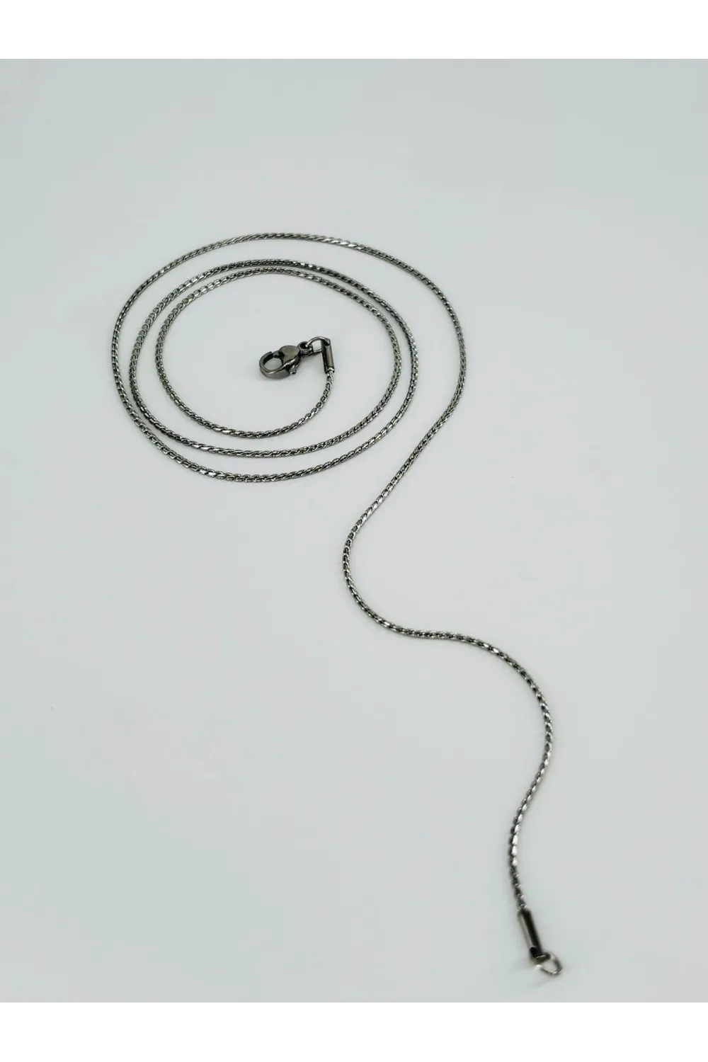 Rodyum Çelik Erkek Kolye 60 Cm - Ekl0005