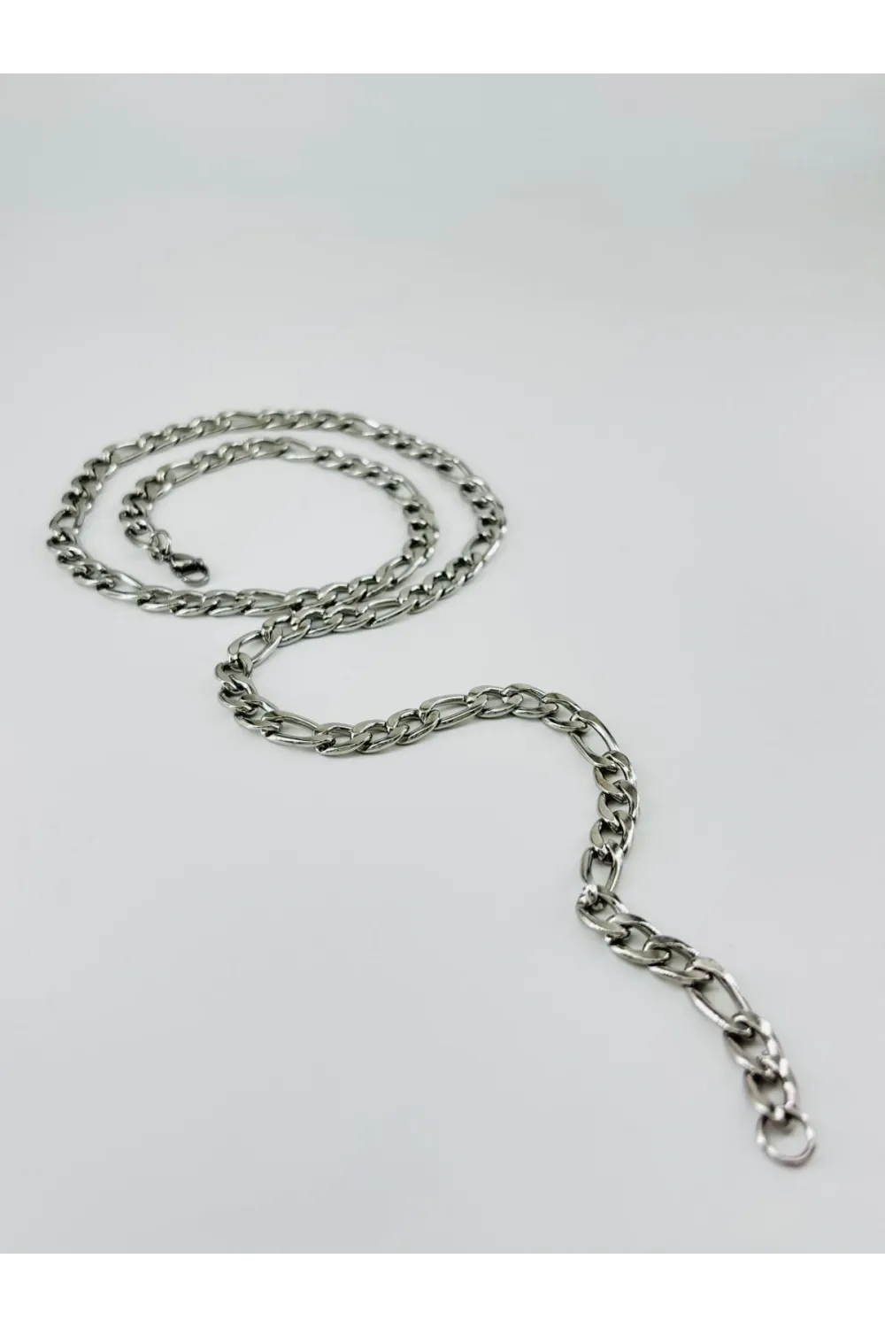 Rodyum Çelik Erkek Kolye 60 Cm - Ekl0012