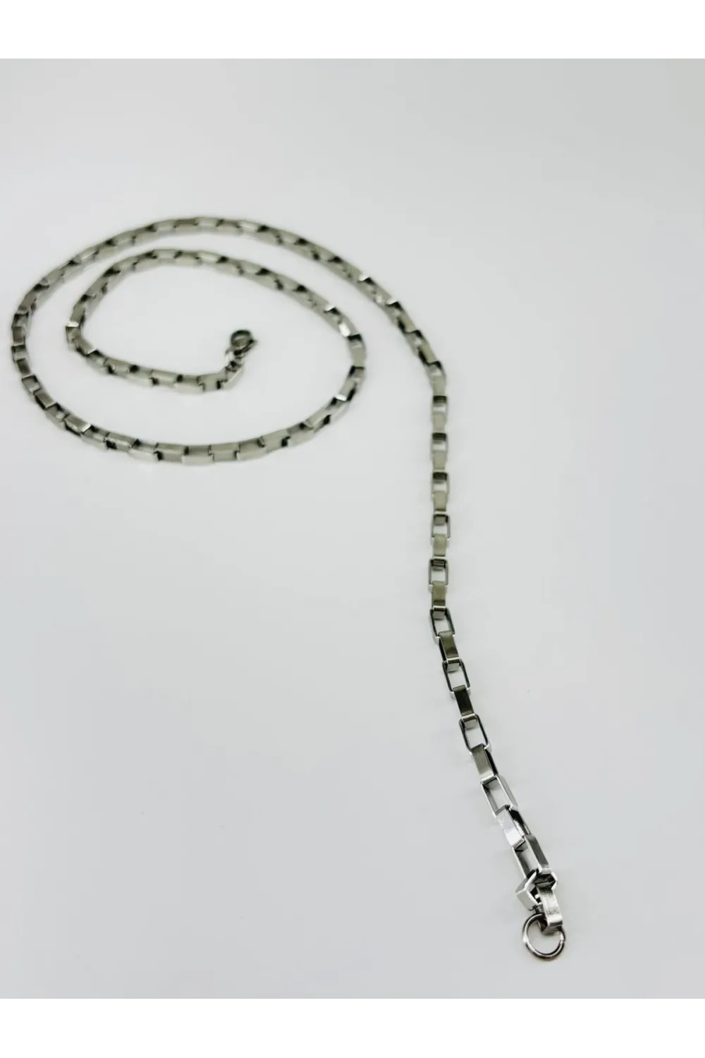 Rodyum Çelik Erkek Kolye 60 Cm - Ekl0015